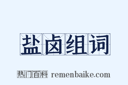 盐卤组词是什么意思的图片